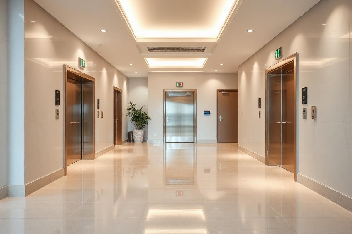 Parties communes d'immeuble bien entretenues